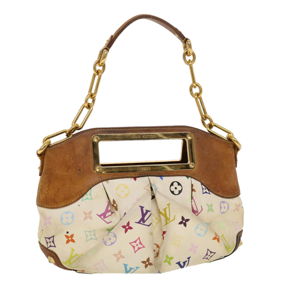 LOUIS VUITTON Handbags - LOUIS VUITTON Monogram Multicolor Judy PM Shoulder Bag White M40257 Auth 43838
